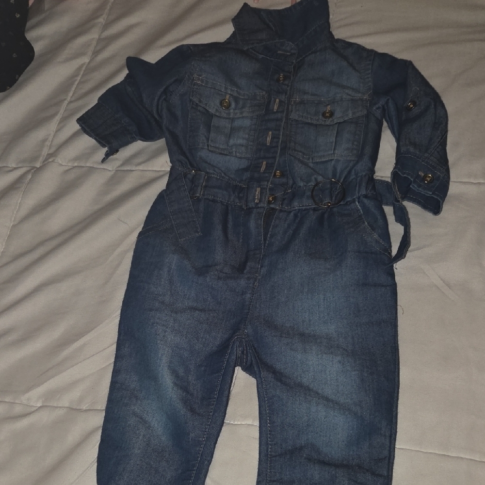 Source Unknown Denim Kids One Piece